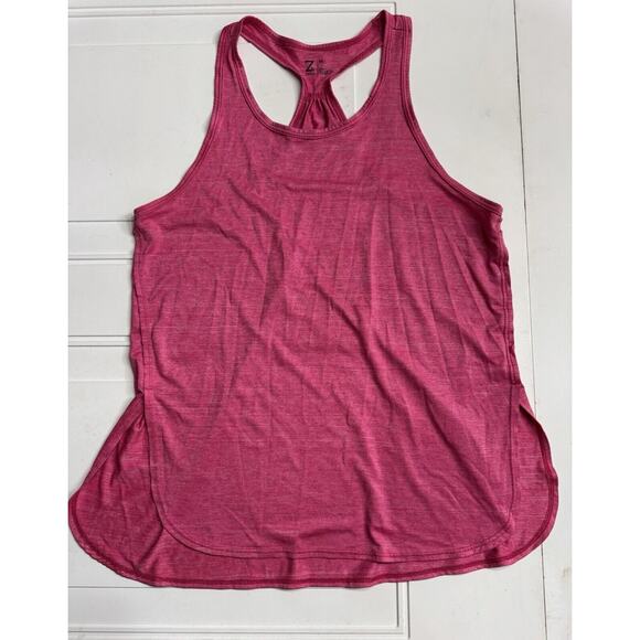Zella Womens Mesh Athletic Sleeveless Tank Top Racerback Pink Size Medium - Picture 1 of 4